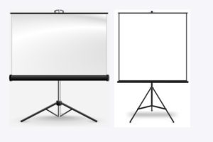 grey vs white projector screen