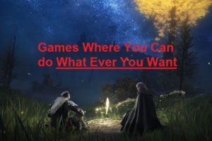 games where you can do what ever you want