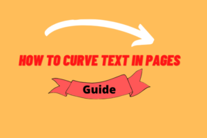 how to curve text in pages