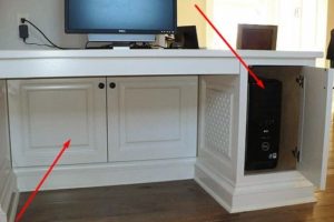how to hide computer tower under desk