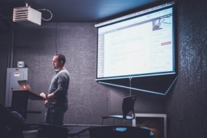 how to hang a projector screen