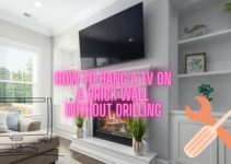 how to hang a tv on a brick wall without drilling